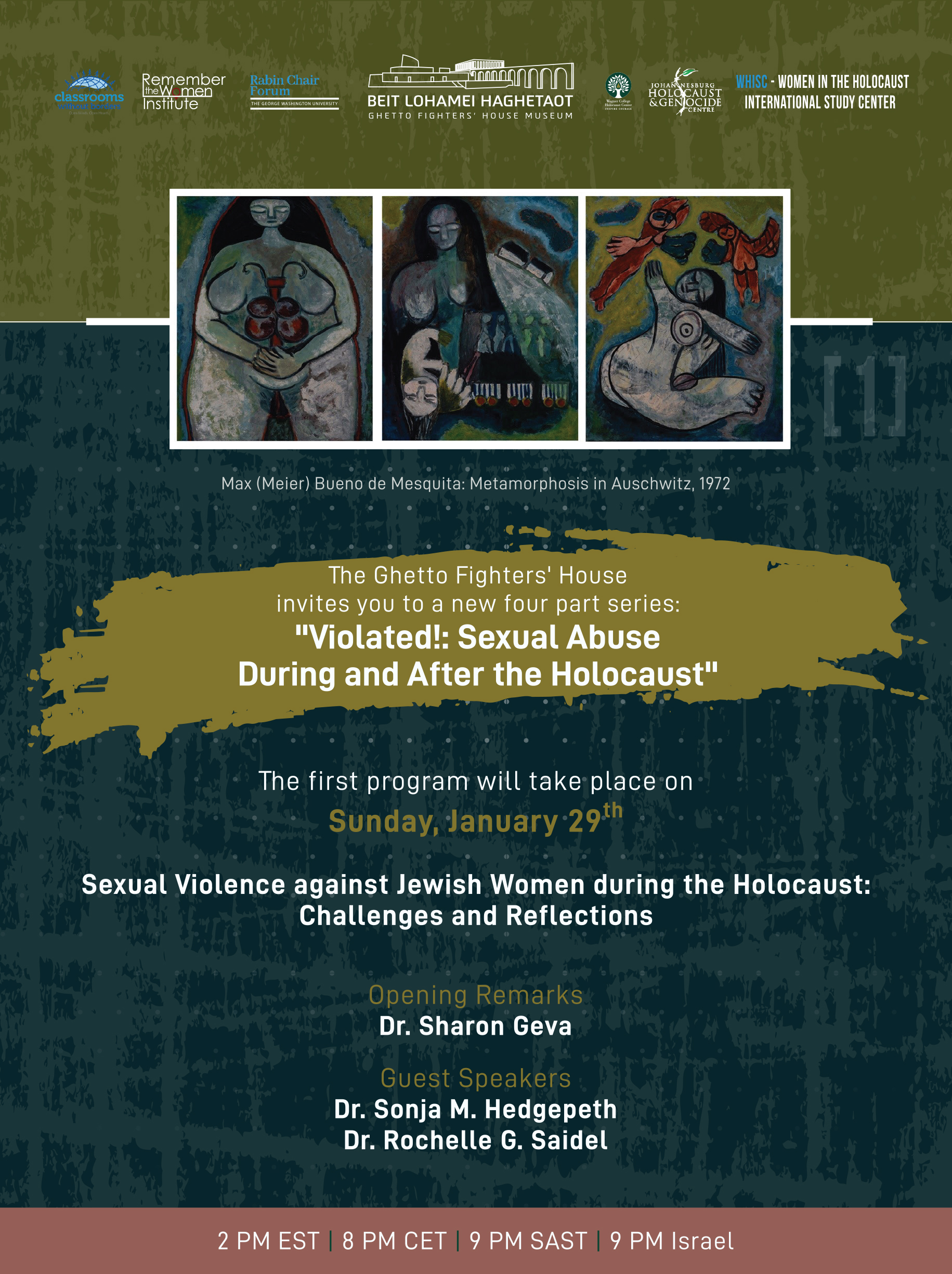 The Ghetto Fighters House invites you to a new four part series Violated! Sexual Abuse During and After the Holocaust pic